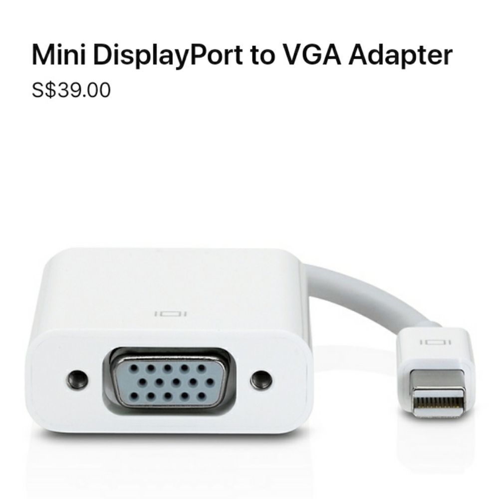 Apple Mini VGA Adaptor